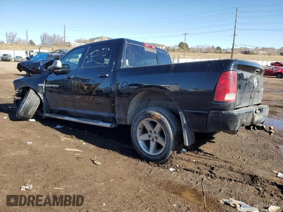2012 Ram 1500 Sport with VIN 1C6RD7MT9CS196111, listed as a Copart auction lot 42852805 with 0 mi miles and Salvage Title. Bid and sale history available at carsss.com. Image 2.