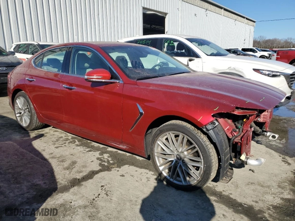2021 Genesis G70 2.0T with VIN KMTG64LA9MU077040, listed as a Copart auction lot 88766635 with 31,718 mi miles and Salvage Title. Bid and sale history available at carsss.com. Image 4.