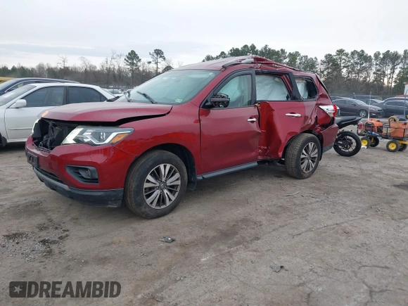 2018 Nissan Pathfinder SL with VIN 5N1DR2MM3JC650758, listed as a IAAI auction lot 41182749 with 40,091 mi miles. Bid and sale history available at carsss.com. Image 17.