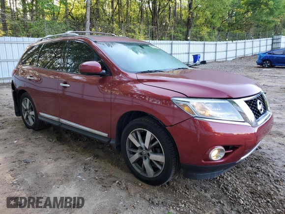 2014 Nissan Pathfinder S with VIN 5N1AR2MM9EC600620, listed as a Copart auction lot 52023385 with 133,788 mi miles and Salvage title. Bid and sale history available at DreamBid. Image 4.