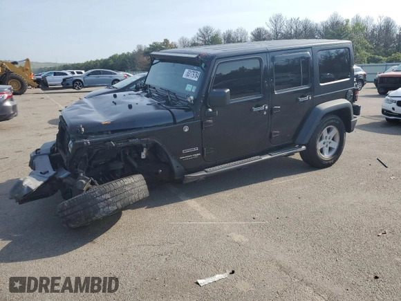 2018 Jeep Wrangler JK Unlimited Sport S with VIN 1C4BJWDG0JL811667, listed as a Copart auction lot 63179784 with 81,860 mi miles and Salvage Title. Bid and sale history available at carsss.com. Image 1.