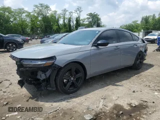 2025 Honda Accord Sport-L with VIN 1HGCY2F7XSA010975, listed as a Copart auction lot 57308645 with 13,742 mi miles and Salvage title. Bid and sale history available at DreamBid. Image 1.