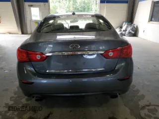 2015 Infiniti Q50 Premium with VIN JN1BV7ARXFM423026, listed as a Copart auction lot 58139225 with 130,544 mi miles and Salvage title. Bid and sale history available at DreamBid. Image 6.