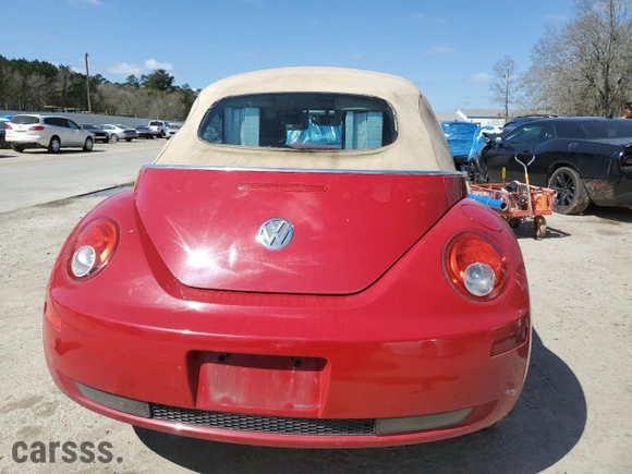 2006 Volkswagen New Beetle Convertible with VIN 3VWRF31Y16M322189, listed as a Copart auction lot 48526315 with 199,796 mi miles and Salvage Title. Bid and sale history available at carsss.com. Image 6.