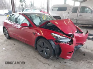 2022 Tesla Model 3 Long Range z VIN 5YJ3E1EB9NF170302, wystawiony jako IAAI lot #41538719 z przebiegiem 11 460 mil mil oraz . Historia ofert i sprzedaży dostępna na DreamBid. Obrazek 1.