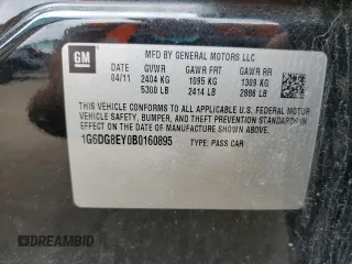 2011 Cadillac CTS with VIN 1G6DG8EY0B0160895, listed as a Copart auction lot 55028425 with 143,316 mi miles and Clean Title. Bid and sale history available at DreamBid. Image 12.