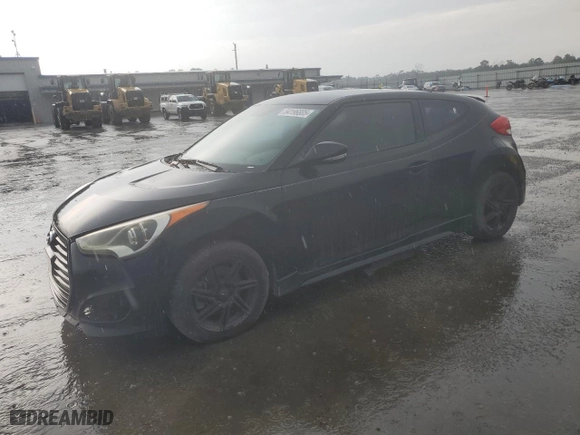 2013 Hyundai Veloster Turbo w/Black Int with VIN KMHTC6AE8DU100228, listed as a Copart auction lot 54196805 with 123,016 mi miles and Clean Title. Bid and sale history available at carsss.com. Image 1.