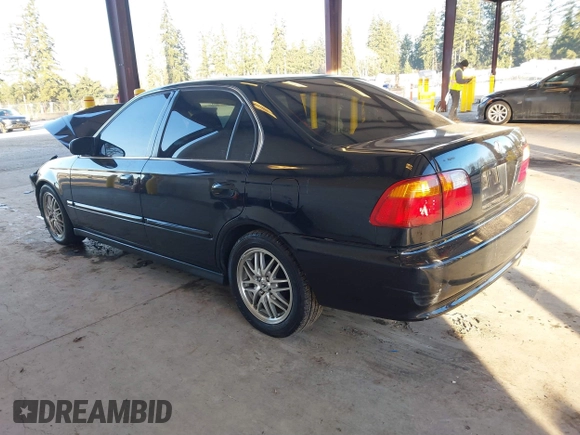 2000 Honda Civic EX with VIN JHMEJ8642YS002813, listed as a IAAI auction lot 41393115 with 168,674 mi miles. Bid and sale history available at carsss.com. Image 3.