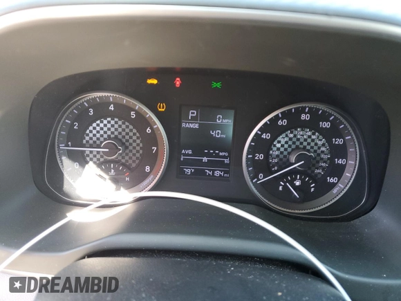 2019 Hyundai Elantra SE with VIN 5NPD74LF6KH486002, listed as a Copart auction lot 49592245 with 74,184 mi miles and Salvage Title. Bid and sale history available at DreamBid. Image 9.