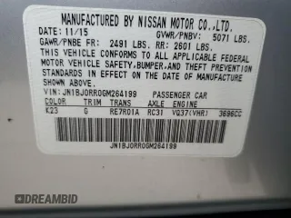 2016 Infiniti QX50 with VIN JN1BJ0RR0GM264199, listed as a Copart auction lot 71920204 with 93,493 mi miles and Salvage Title. Bid and sale history available at carsss.com. Image 14.