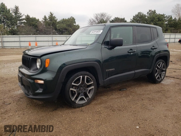 2021 Jeep Renegade Sport with VIN ZACNJCABXMPM22391, listed as a Copart auction lot 53554605 with 24,008 mi miles and Salvage title. Bid and sale history available at DreamBid. Image 1.