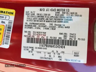 2017 Ford Mustang EcoBoost Premium with VIN 1FATP8UH6H5342404, listed as a Copart auction lot 58248565 with 58,858 mi miles and Salvage title. Bid and sale history available at DreamBid. Image 13.