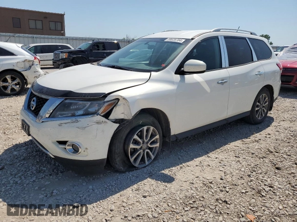 2013 Nissan Pathfinder SV with VIN 5N1AR2MM2DC671348, listed as a Copart auction lot 58635704 with 143,505 mi miles and Salvage Title. Bid and sale history available at carsss.com. Image 1.