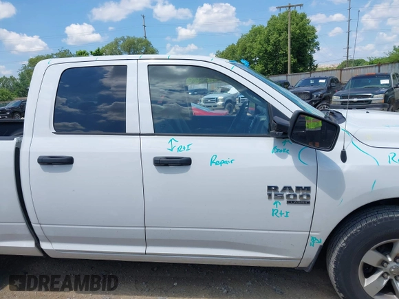 2019 Ram 1500 Tradesman with VIN 1C6RR6FG1KS704789, listed as a IAAI auction lot 42631637 with 130,486 mi miles and . Bid and sale history available at DreamBid. Image 14.
