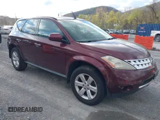 2007 Nissan Murano SL with VIN JN8AZ08W57W628246, listed as a IAAI auction lot 42036950 with 165,561 mi miles and . Bid and sale history available at carsss.com. Image 1.