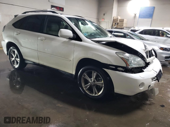 2006 Lexus RX 400h with VIN JTJHW31U960017115, listed as a Copart auction lot 45548935 with 330,629 mi miles and Salvage title. Bid and sale history available at DreamBid. Image 4.