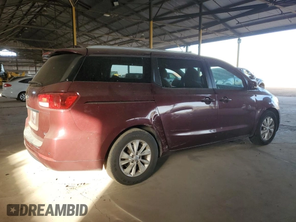2015 Kia Sedona LX with VIN KNDMB5C13F6033903, listed as a Copart auction lot 88105815 with 234,755 mi miles and Salvage Title. Bid and sale history available at carsss.com. Image 3.