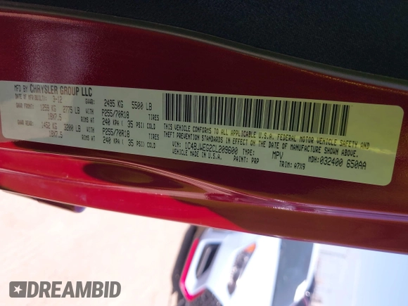 2012 Jeep Wrangler Unlimited Sahara with VIN 1C4BJWEG2CL209600, listed as a IAAI auction lot 42015290 with 133,229 mi miles and . Bid and sale history available at DreamBid. Image 9.