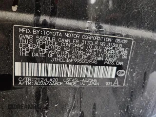 2009 Lexus LS 460 z VIN JTHCL46F995003646, wystawiony jako Copart lot #58936785 z przebiegiem 208 746 mil mil oraz Szkoda całkowita • Salvage title. Historia ofert i sprzedaży dostępna na DreamBid. Obrazek 12.