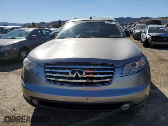 2004 Infiniti FX with VIN JNRAS08W54X224675, listed as a Copart auction lot 76744714 with 224,761 mi miles and Clean Title. Bid and sale history available at DreamBid. Image 5.