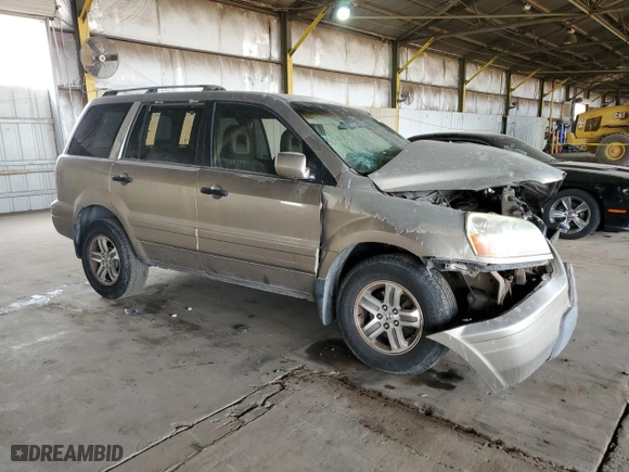 2005 Honda Pilot EX-L with RES with VIN 5FNYF18655B058730, listed as a Copart auction lot 47316485 with 208,328 mi miles and Salvage Title. Bid and sale history available at carsss.com. Image 4.