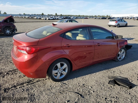 2013 Hyundai Elantra GLS PZEV with VIN KMHDH4AE2DU521677, listed as a Copart auction lot 70890244 with 122,987 mi miles and Salvage Title. Bid and sale history available at carsss.com. Image 3.