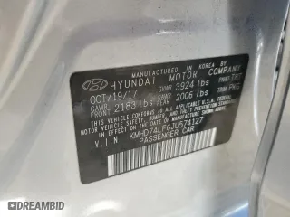 2018 Hyundai Elantra SE with VIN KMHD74LF6JU574127, listed as a Copart auction lot 46001895 with 27,119 mi miles and Salvage Title. Bid and sale history available at carsss.com. Image 13.