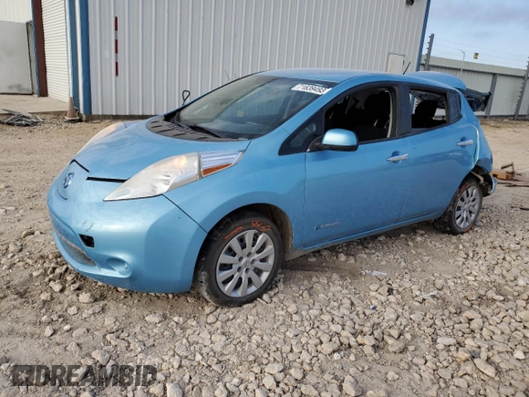 2015 Nissan LEAF SV with VIN 1N4AZ0CP7FC314549, listed as a Copart auction lot 71839493 with 79,430 mi miles. Bid and sale history available at carsss.com. Image 1.