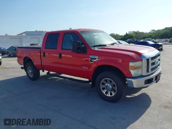 2008 Ford Super Duty F-250 SRW XL with VIN 1FTSW21R48EA40368, listed as a IAAI auction lot 42132847 with 254,993 mi miles. Bid and sale history available at carsss.com. Image 1.