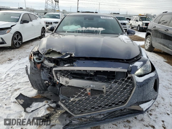 2021 Genesis G70 3.3T with VIN KMTG34LE3MU074503, listed as a Copart auction lot 41836875 with 40,556 mi miles and Salvage title. Bid and sale history available at DreamBid. Image 5.