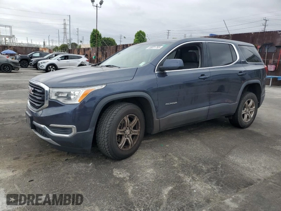 2018 GMC Acadia SLE with VIN 1GKKNRLA2JZ219465, listed as a Copart auction lot 55831755 with 157,168 mi miles and Salvage title. Bid and sale history available at DreamBid. Image 1.