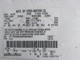2008 Ford Ranger XLT with VIN 1FTZR45E58PB04527, listed as a IAAI auction lot 42285306 with 103,048 mi miles and . Bid and sale history available at DreamBid. Image 9.