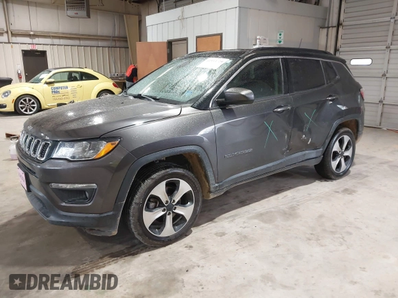 2018 Jeep Compass Latitude with VIN 3C4NJDBB9JT116391, listed as a IAAI auction lot 41953729 with 129,331 mi miles and . Bid and sale history available at DreamBid. Image 2.