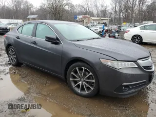 2015 Acura TLX V6 Advance with VIN 19UUB3F75FA000744, listed as a Copart auction lot 43177775 with 94,576 mi miles and Salvage Title. Bid and sale history available at carsss.com. Image 4.
