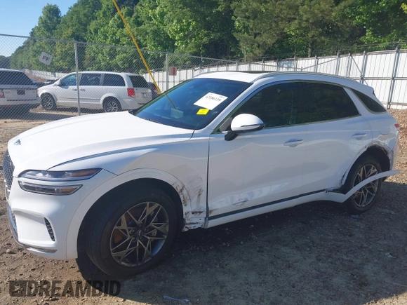 2023 Genesis GV70 2.5T with VIN KMUMADTB7PU120364, listed as a IAAI auction lot 42186139 with 24,686 mi miles and . Bid and sale history available at DreamBid. Image 6.