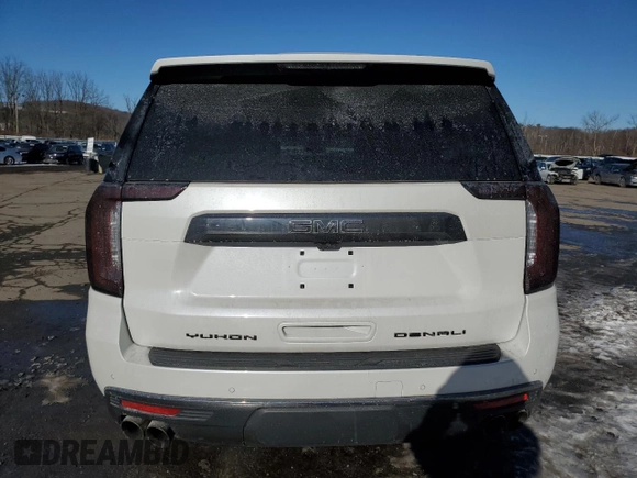2023 GMC Yukon Denali Ultimate with VIN 1GKS2EKL6PR491207, listed as a Copart auction lot 42675175 with 25,213 mi miles and Salvage Title. Bid and sale history available at carsss.com. Image 6.