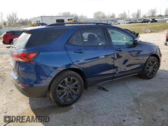 2022 Chevrolet Equinox RS with VIN 3GNAXMEV6NS209486, listed as a Copart auction lot 50087905 with 32,974 mi miles and Salvage Title. Bid and sale history available at DreamBid. Image 3.