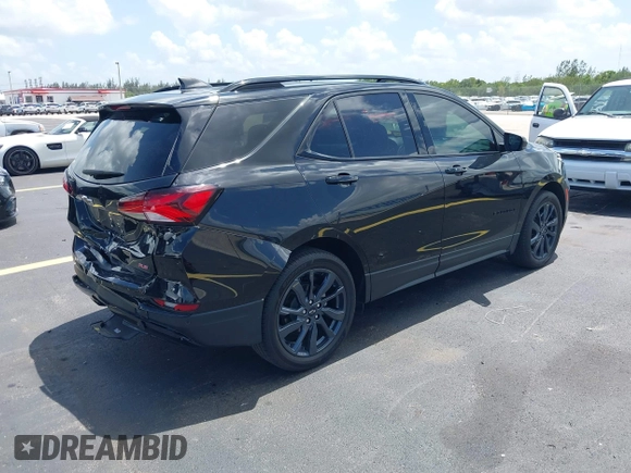 2024 Chevrolet Equinox RS with VIN 3GNAXMEGXRL108663, listed as a IAAI auction lot 42508860 with 15,675 mi miles and . Bid and sale history available at DreamBid. Image 4.