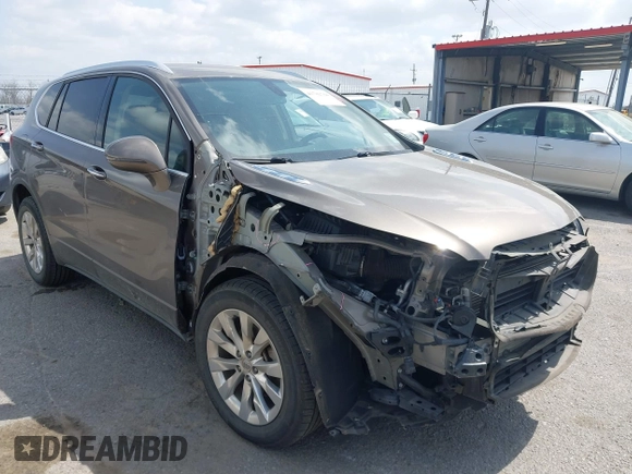 2017 Buick Envision Essence with VIN LRBFXDSA4HD237659, listed as a IAAI auction lot 41782764 with 118,555 mi miles and . Bid and sale history available at carsss.com. Image 1.