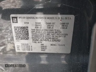 2020 Chevrolet Trax LS with VIN 3GNCJKSB7LL126262, listed as a IAAI auction lot 41601045 with 54,820 mi miles and . Bid and sale history available at DreamBid. Image 9.