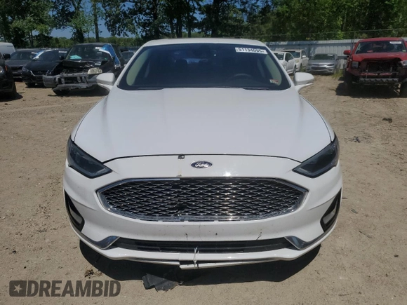 2019 Ford Fusion Titanium with VIN 3FA6P0K98KR233733, listed as a Copart auction lot 51134095 with 184,572 mi miles and Clean Title. Bid and sale history available at carsss.com. Image 5.