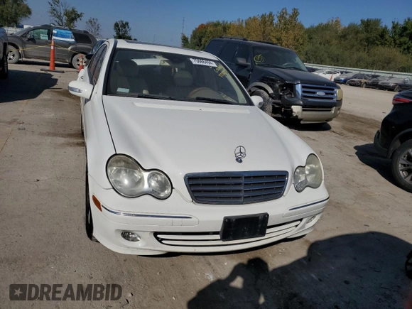 2005 Mercedes-Benz C 240 with VIN WDBRF61J05A777777, listed as a Copart auction lot 75666494 with 140,127 mi miles and Salvage Title. Bid and sale history available at DreamBid. Image 5.