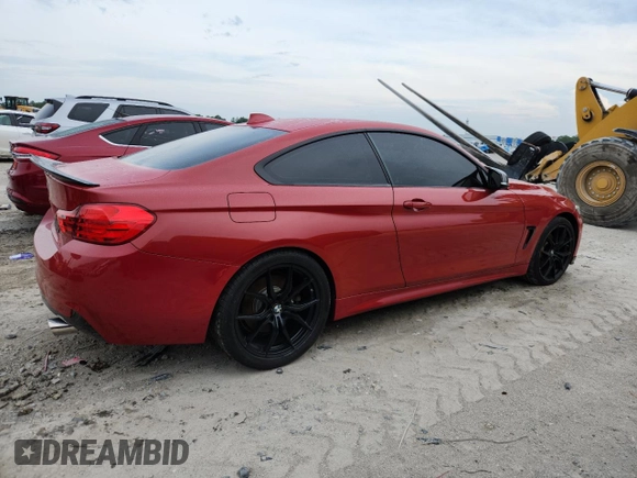 2015 BMW 4 Series 435i with VIN WBA3R1C52FK193827, listed as a Copart auction lot 64019715 with 111,582 mi miles and Salvage title. Bid and sale history available at DreamBid. Image 3.
