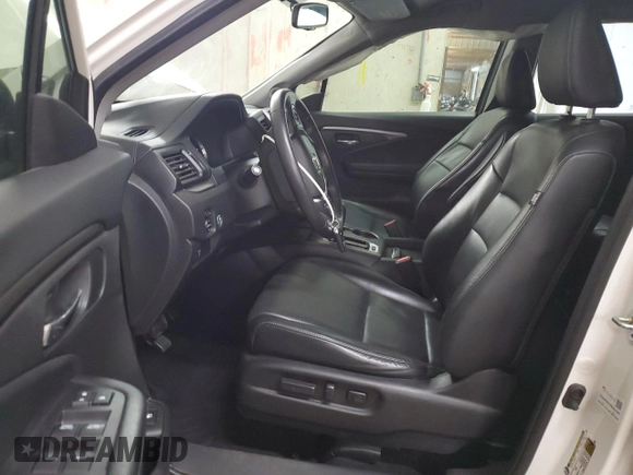 2019 Honda Ridgeline RTL-T with VIN 5FPYK2F60KB001455, listed as a Copart auction lot 53786015 with 61,050 mi miles and Salvage title. Bid and sale history available at DreamBid. Image 7.