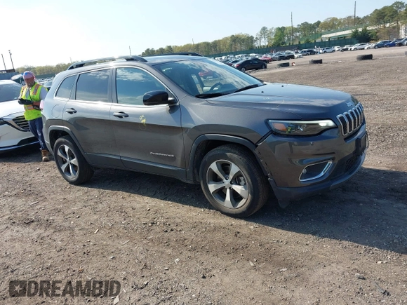 2022 Jeep Cherokee Limited with VIN 1C4PJMDX9ND509157, listed as a IAAI auction lot 42179093 with 34,638 mi miles and . Bid and sale history available at DreamBid. Image 1.