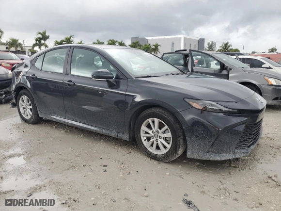 2025 Toyota Camry LE with VIN 4T1DAACK3SU027167, listed as a Copart auction lot 51333855 with 15,574 mi miles and Salvage Title. Bid and sale history available at carsss.com. Image 4.