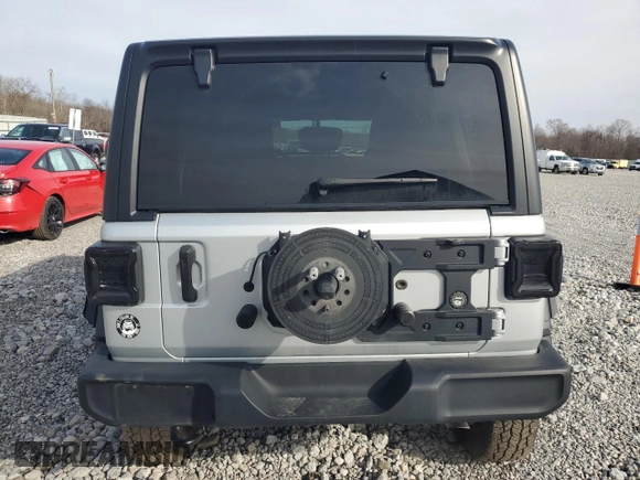 2023 Jeep Wrangler Willys with VIN 1C4HJXDG2PW671483, listed as a Copart auction lot 46990395 with 15,087 mi miles and Salvage Title. Bid and sale history available at DreamBid. Image 6.