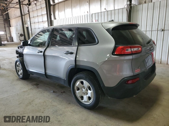 2015 Jeep Cherokee Sport with VIN 1C4PJMAB1FW593571, listed as a Copart auction lot 53024905 with 83,299 mi miles and Salvage title. Bid and sale history available at DreamBid. Image 2.