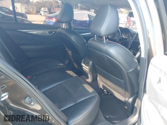 2016 Infiniti Q50 Red Sport 400 with VIN JN1FV7AR4GM451987, listed as a IAAI auction lot 41891826 with 64,931 mi miles and . Bid and sale history available at DreamBid. Image 8.