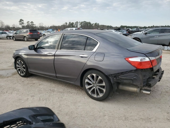 2014 Honda Accord Sedan Sport with VIN 1HGCR2F53EA041811, listed as a Copart auction lot 45383585 with 116,440 mi miles and Salvage Title. Bid and sale history available at carsss.com. Image 2.